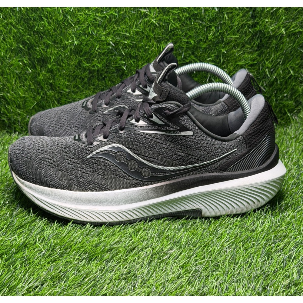 Saucony Echelon 9 Womens size 10 XW Black Grey Running Shoes S10767-10 PWRRUN
